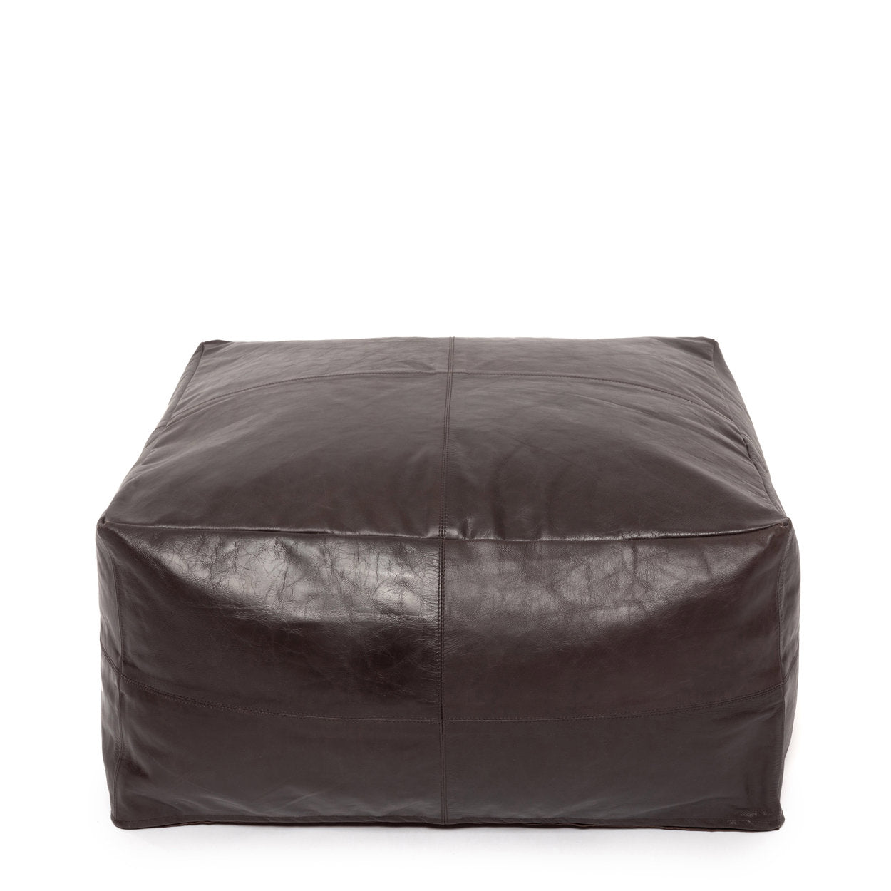Collectors Poef Nappaleder Chocolade
